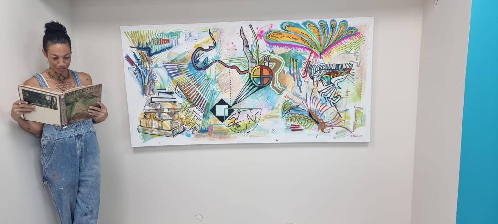 Recently local artist Isabel Berenos collaborated with the library.
